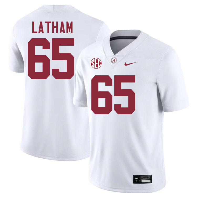 JC Latham Alabama Jersey,University Of Alabama Crimson Tide Football Jersey,Uniforms-White